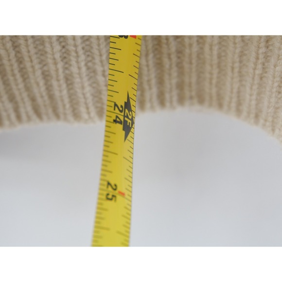 Brooks Brothers Scottish Lambswool Sweater 1/4 Zip L Large Mens Beige KEKO9151 - Picture 5 of 6